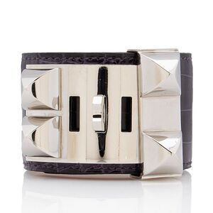 Hermes Alligator Collier de Chien Bracelet